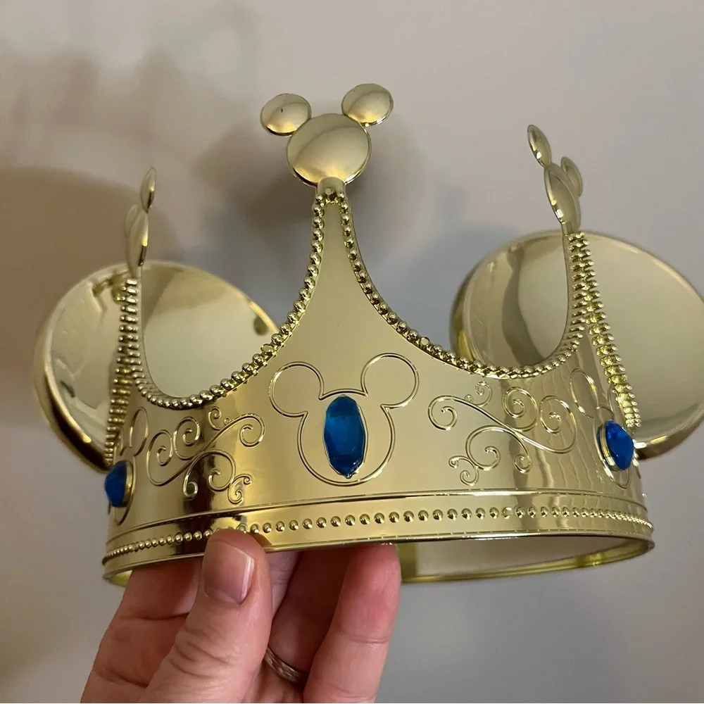 Disney Mickey Mouse Gold Crown with Blue Accents